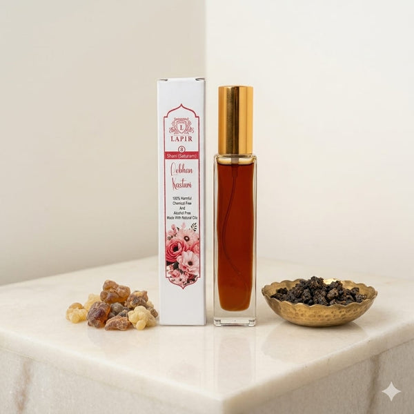 LAPIR Saturan (Shani) and Mulank 8 Energy Perfume| 100% Alcohol-Free Natural (50ml)