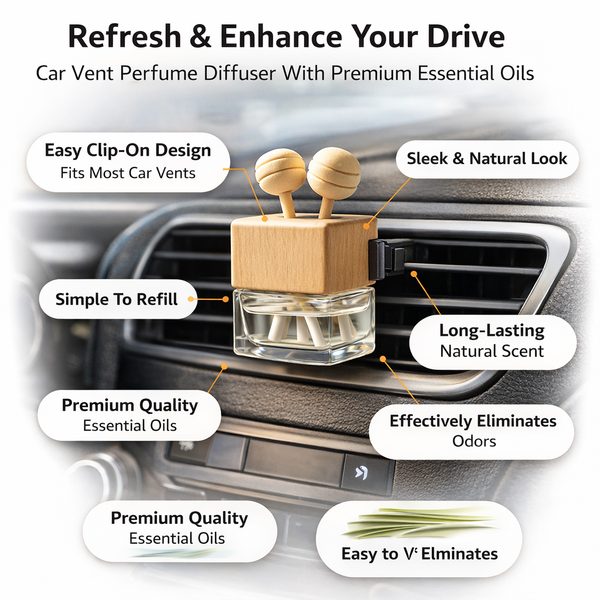 Lapir Lemon Liral AC Car Vent Perfume | Long-Lasting Car Air Freshener