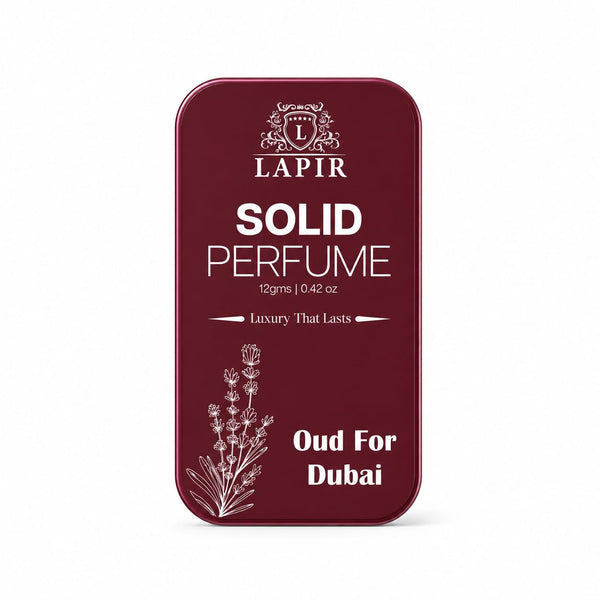 Lapir Oud For Dubai Solid Perfume | Unisex | Long-Lasting Alcohol-Free Fragrance | 12g