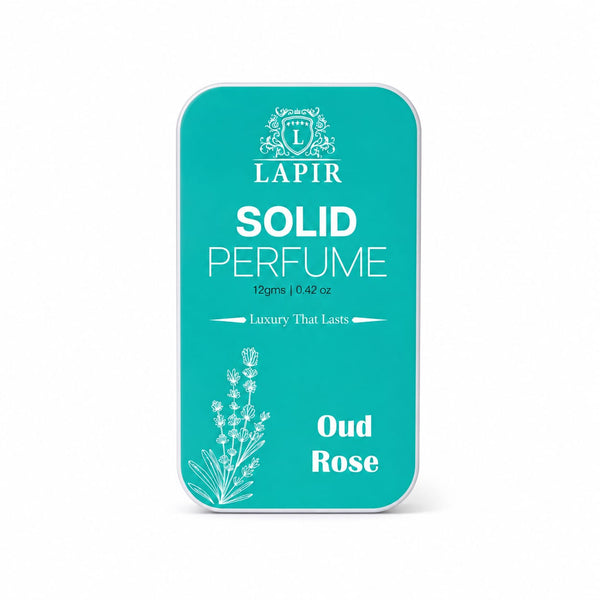 Lapir Oud Rose Solid Perfume | Unisex | Long-Lasting Alcohol-Free Fragrance | 12g