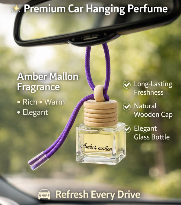 Amber mallon Premium Hanging Car Perfume – Long-Lasting Luxury Aroma | LAPIR